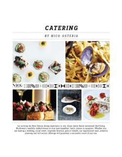 Full Service Catering Menu