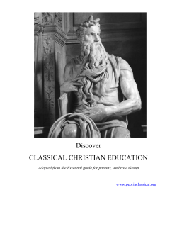 this booklet - Aletheia Classical Christian School