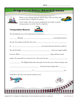 Progressive Story: Adverb Clauses | Grammar