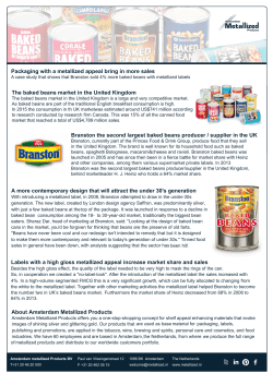 Branston Baked Beans increase sales with high gloss metallic labels