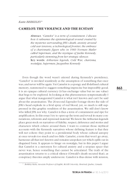 CAMELOT: THE VIOLENCE AND THE ECSTASY