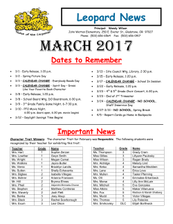 March 2017 - Gladstone School District