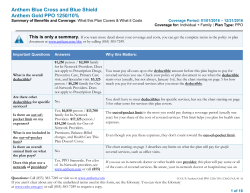 Anthem Blue Cross and Blue Shield Anthem Gold PPO 1250/10%