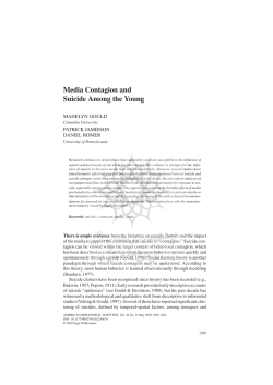 Media Contagion and Suicide Among the Young