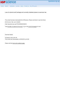 Loss of cultural world heritage and currently inhabited places to sea