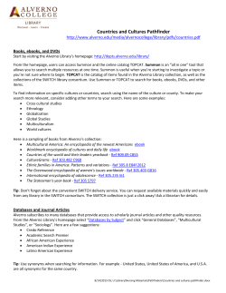 Countries and Cultures Pathfinder