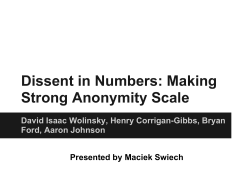 Dissent in Numbers: Making Strong Anonymity Scale