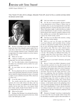 Interview with T&ouml;res Theorell - Scandinavian Journal of Work