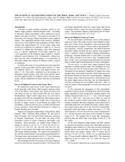 THE ELLIPTICAL CRATER POPULATIONS ON THE MOON, MARS