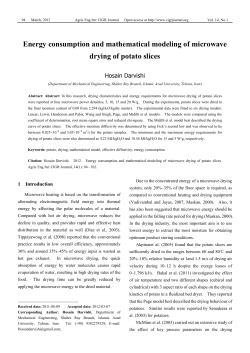 Energy consumption and mathematical modeling of microwave
