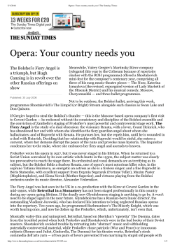 Opera: Your country needs you