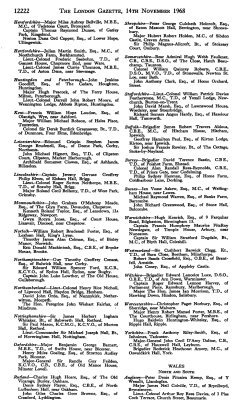 12222 THE LONDON GAZETTE, HTH NOVEMBER 1968
