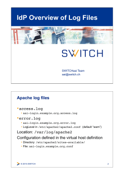 IdP Overview of Log Files