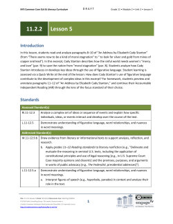 Grade 11 ELA Module 2, Unit 2, Lesson 5
