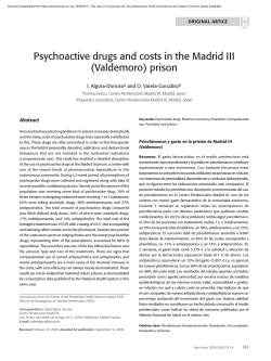 Psychoactive drugs and costs in the Madrid III (Valdemoro