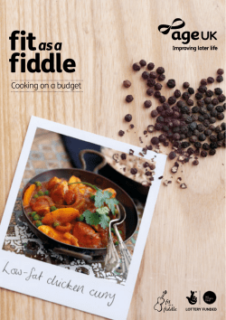 Fit as a Fiddle - Cooking on a budget