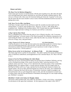 Humor and Satire The Bean Trees by Barbara Kingsolver Taylor