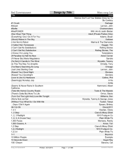 Songs by Title - reil entertainment