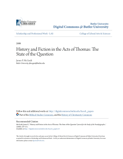 History and Fiction in the Acts of Thomas