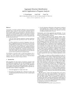 Aggregate Structure Identification and its Application to Program