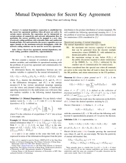 Mutual Dependence for Secret Key Agreement