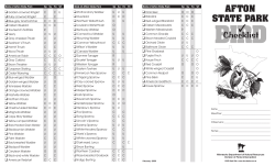 Afton State Park bird checklist - Minnesota DNR - MN-dnr