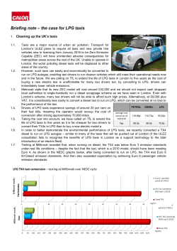 Briefing note – the case for LPG taxis