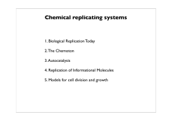 Chemical replicating systems