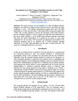 Development of an Ultra Compact Dual Band Antenna on a One
