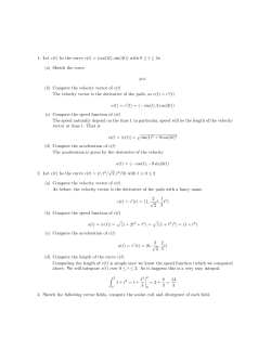 1. Let c(t) be the curve c(t) = (cos(2t), sin(3t)) with 0 &le; t - Math-UMN