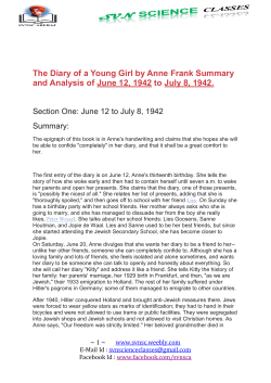 The Diary of a Young Girl by Anne Frank Summary and Analysis of