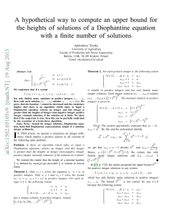 A hypothetical way to compute an upper bound for the heights of