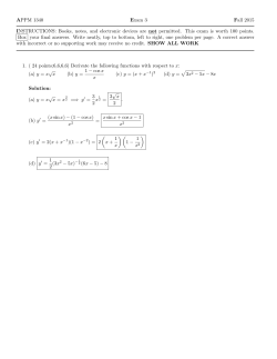 Exam 3 Sol