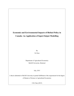 Economic and Environmental Impacts of Biofuel