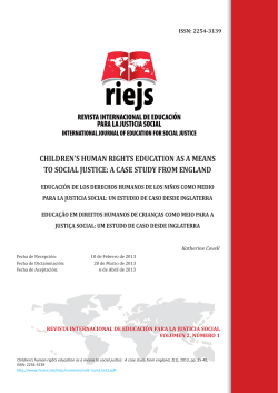 children`s human rights education as a means to social justice