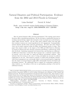 Natural Disasters and Political Participation - (GSI)