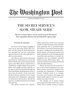 The Secret Service`s slow, steady slide