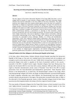 Becoming and Unbecoming Refugee