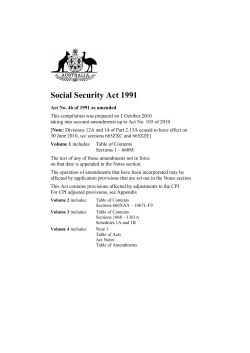 Social Security Act 1991 - Federal Register of Legislation