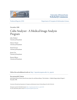 Cube Analyzer - A Medical Image Analysis Program