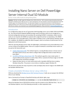 Installing Nano Server on Dell PowerEdge Server