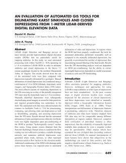 an evaluation of automated gis tools for delineating karst sinkholes