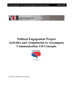 Political Engagement Project Activities and