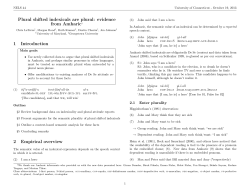 Plural Shifted Indexicals are Plural: Evidence from Amharic