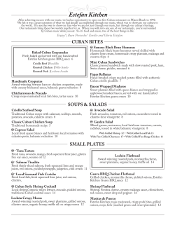 Menu in PDF - Estefan Kitchen