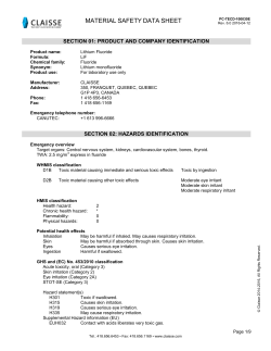 Material Safety Data Sheet - Lithium Fluoride
