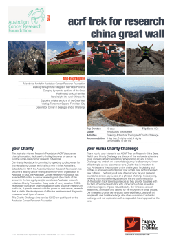 acrf trek for research china great wall