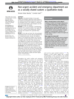 Non-urgent accident and emergency department use as a socially