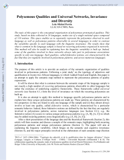 Polysemous Qualities and Universal Networks, Invariance and