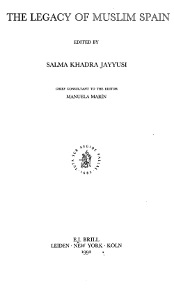 THE LEGACY OF MUSLIM SPAIN